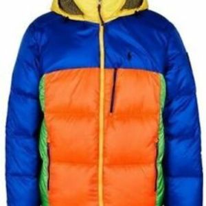 orange polo bubble jacket